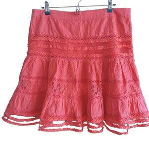 Sundance Lace/Eyelet  Skirt with Crochet Trim